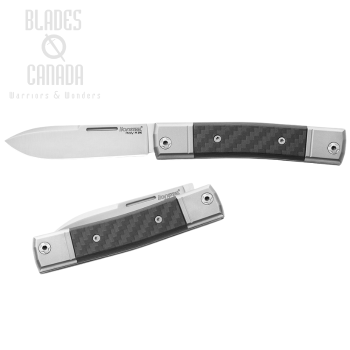 (image for) Lion Steel BM2 CF BestMAN Slipjoint Folding Knife, M390, Carbon Fiber, BM2CF